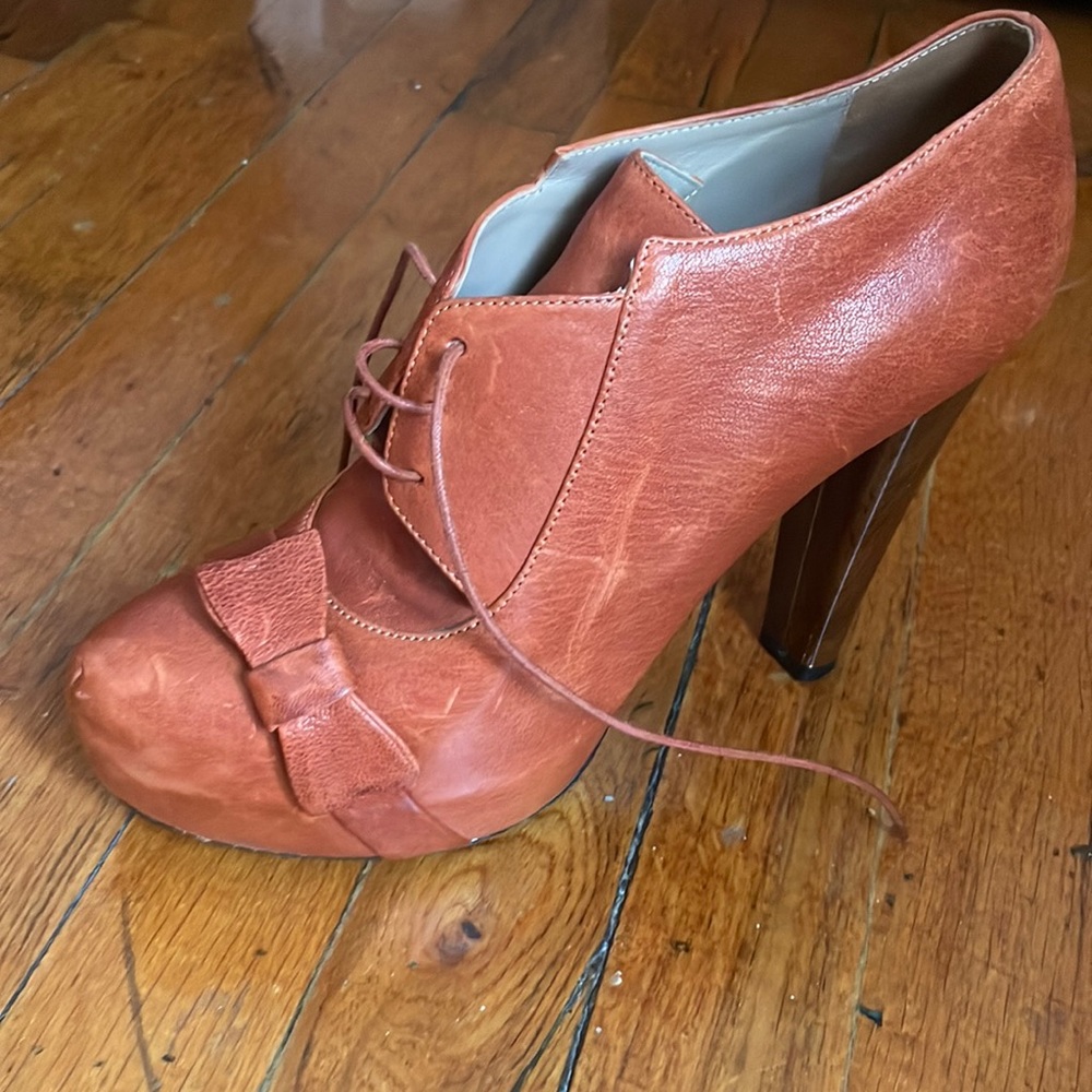 Tibi brown booties
